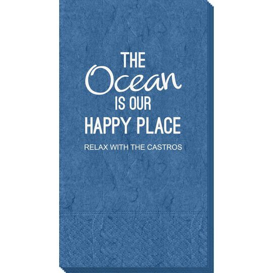 The Ocean is Our Happy Place Bali Guest Towels